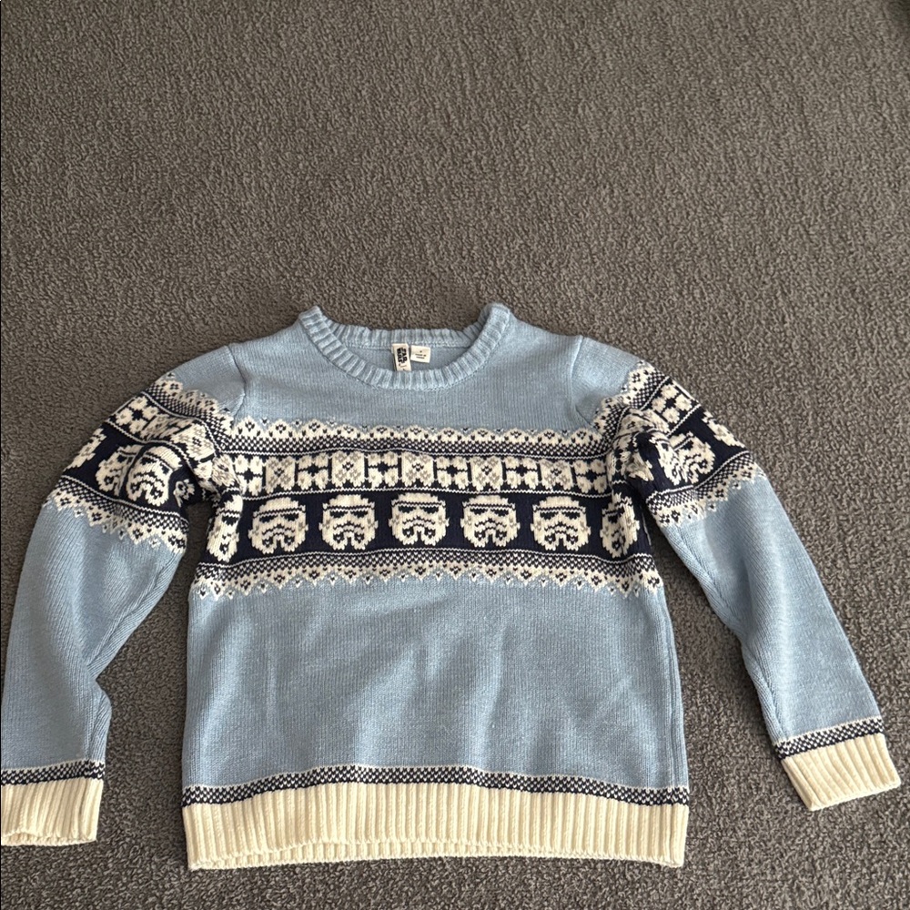 Boys STAR WARS Stormtrooper Fair Isle Sweater